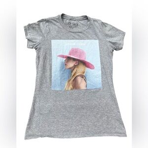 2018 Lady Gaga Shirt Joanne Pop Dance Electronic Heather Grey Women’s S